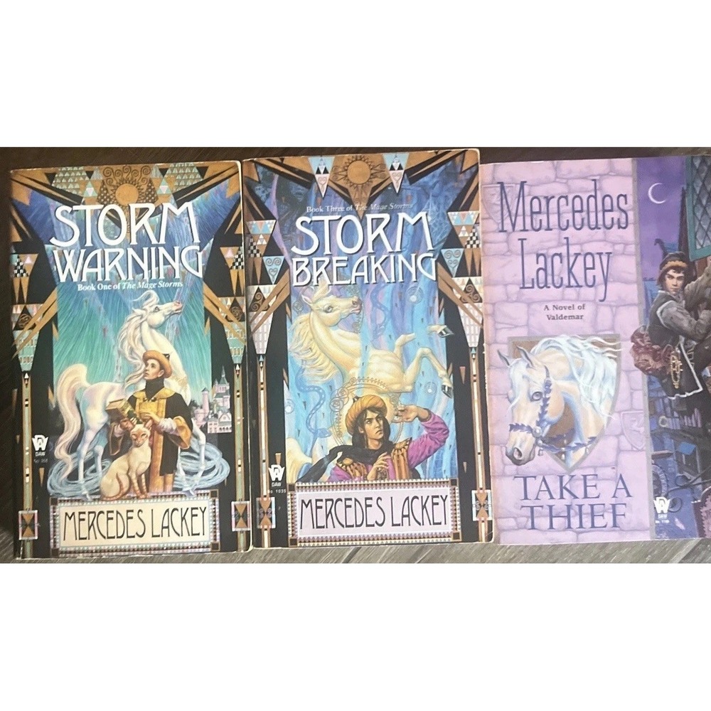 Lot 3 Mercedes Lackey Books Mage Storms Take A Thief Fantasy PB Vintage DAW